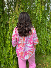 Lipstick Tropical Leaf Top Mercy