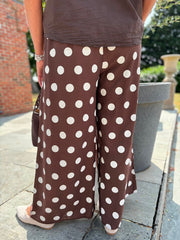 Chocolate Polka Dot Trousers Reagan