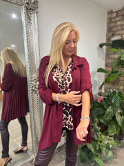 Wine Back Pleat Blouse Jackie