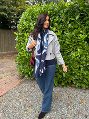 Grey Double-Breasted Short Coat