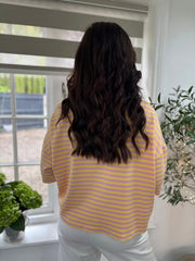 Pink & Yellow Striped Tee Suri