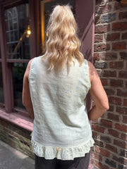 Lemon Button Detail Vest Top Veronica