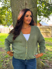 Sage Cosy Knit Cardi Sofia