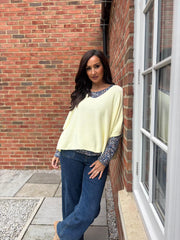 Lemon V-Neck Reverse Seam Knit Diana