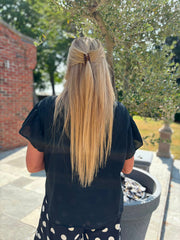 Black Ruffle Top Mackenzie