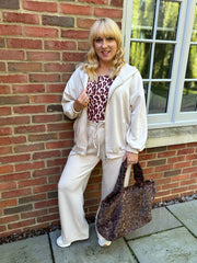 Stone Zip Up Hoodie Alice