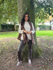Stone Cable Knit Jumper Emilia