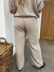 Stone Bubble Cotton Trousers