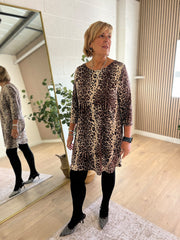 Chocolate Leopard Print Tunic Layla
