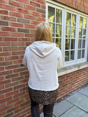 Stone Soft Touch Leopard Hoodie Alex