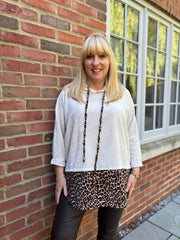 Stone Soft Touch Leopard Hoodie Alex