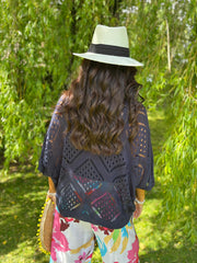 Navy Diamond Knit Matilda