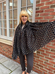 Black Mini Love Heart Scarf