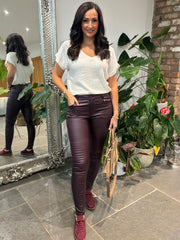 Wine Coated Trousers