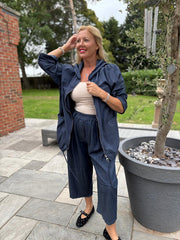 Navy Hooded Jacket Ocean