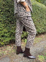 Mocha Leopard Pattern Trousers