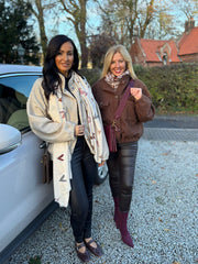 Stone Boucle High Neck Bomber Jacket Jude