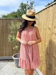 Rust Striped Dress Trinity