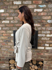 Stone Buttoned Tie Top Kacey