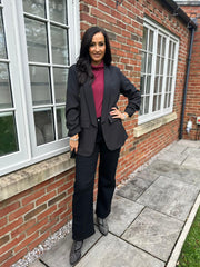 Black Pinstripe Take You Anywhere Jacket