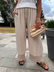 Stone Sequin Trim Trousers Astrid