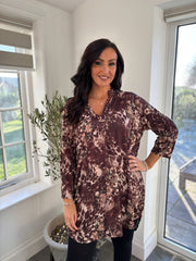 Chocolate Flower Tunic Gloria