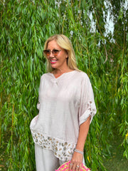 Light Pink Leopard Trim Co-Ord Theodora