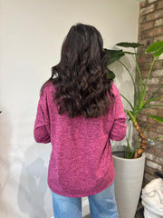 Grape Marl Two Piece Scarf Knit Danni