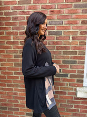 Black Abstract Knit Top Danielle