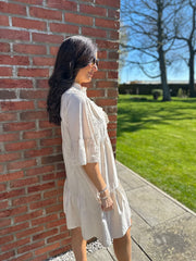 Stone Embroidered Ruffle Dress Taylor