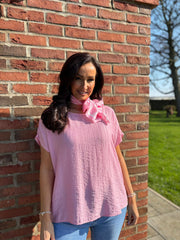 Pink Scarf Top Hilary