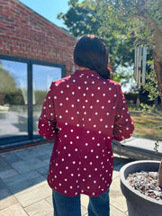 Wine Polka Dot Take You Anywhere Jacket