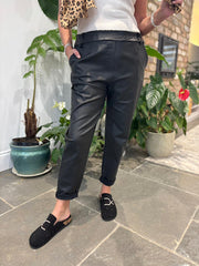 Black Coated Trousers Sasha