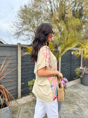Gold Longline Multi Pattern Shimmer Top Helena
