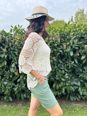 Stone Crochet Lace Two Piece Mariah