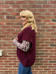 Wine Knitted Waistcoat Lillian
