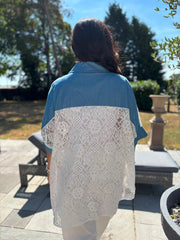 Denim Detail Lace Shirt Dina