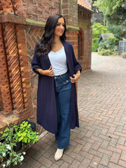 Navy Super Soft Longline Cardi Mary