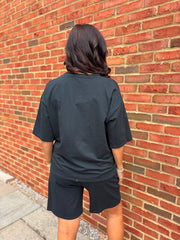 Black Shorts Leisure Set Amber