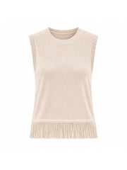 Stone Fray Bottom Knitted Vest Grace