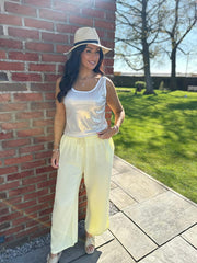 Lemon Bubble Cotton Trousers