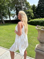 White Paisley Pattern Dress Beatrice