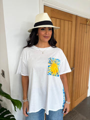 White Mediterranean Sunshine Tee Brianna