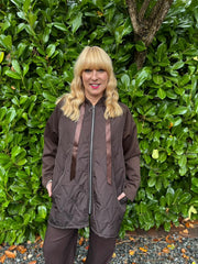 Chocolate Quilted Jacket Eden