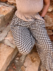 Chocolate Gingham Trousers Blake