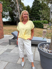 Lemon Twist Drape Top Jacqueline