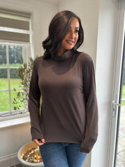 Chocolate Super Soft Roll Neck