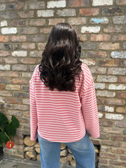 Pink Striped Sweat Top Matilda