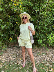 Lemon Soft Towelling Set Adriana