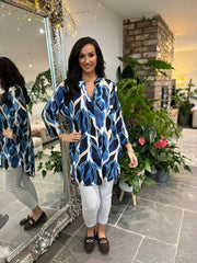 Blue Patterned Tunic Gloria